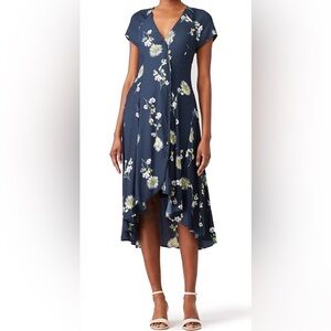 Free People Lost in You Midi Dress-Navy-Size XS
